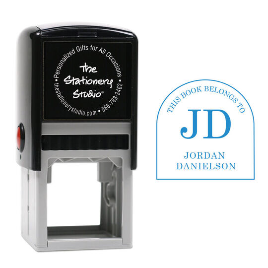 Initial Arched Self-Inking Book Stamp